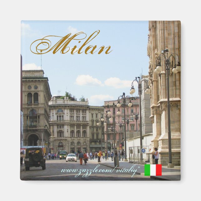 Milan Italy cool magnet design (Front)
