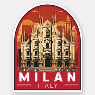 Milan Italy Duomo di Milano Travel Art Vintage