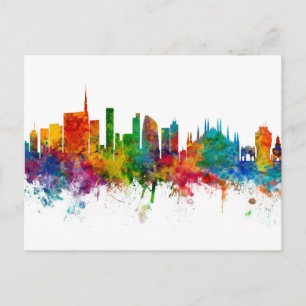 Milan Italy Skyline Postcard
