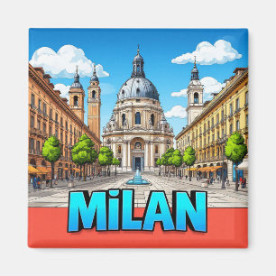 Milan Italy Travel Keepsake For Frequent Travelers Magnet
