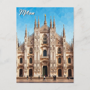 Milan Italy Travel Postcard
