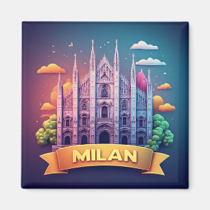 🧲 Milan Italy Vacation Memory Keepsake Magnet