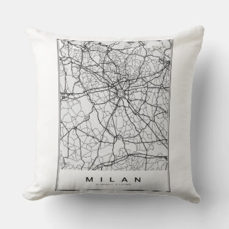 Milan Map Illustration Cushion