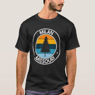 Milan Missouri MO USA City Pride Retro Sunset T-Shirt