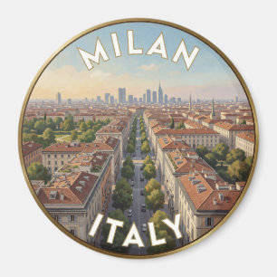 Milan Modern City Italy Travel Scene Magnet