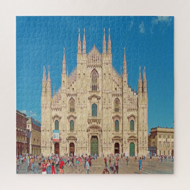 Milan - Piazza del Duomo - Cathedral Square Jigsaw Puzzle (Vertical)