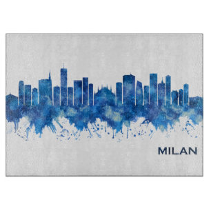 Milan Skyline Blue Cutting Board