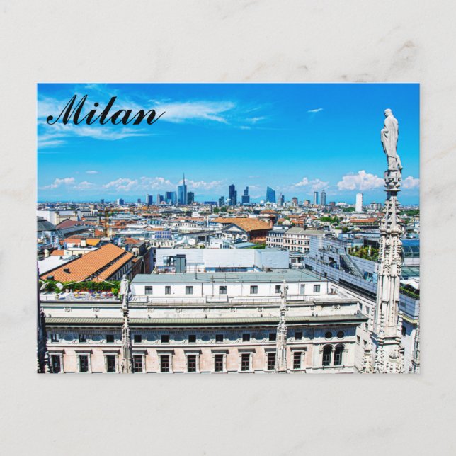 Milan skyline in Italy Postcard (Front)