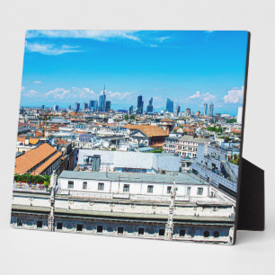 Milan skyline plaque