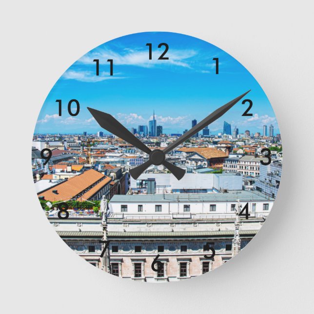 Milan skyline round clock (Front)