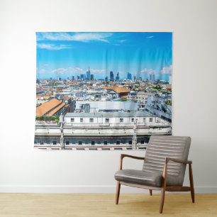 Milan skyline tapestry