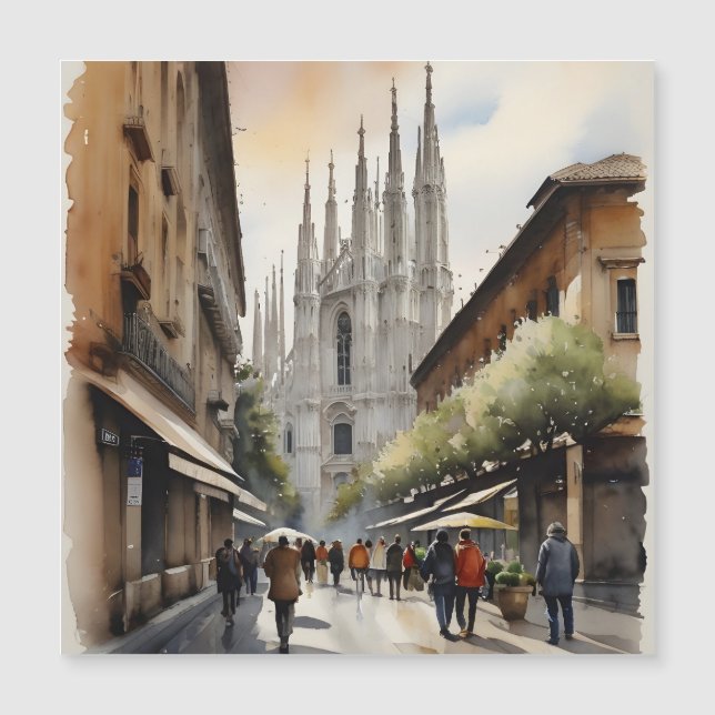 Milan watercolor art (Front)