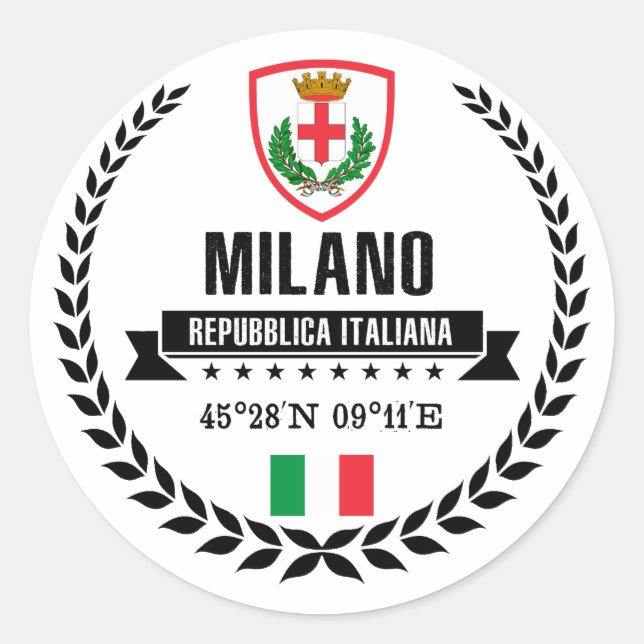 Milano Classic Round Sticker (Front)