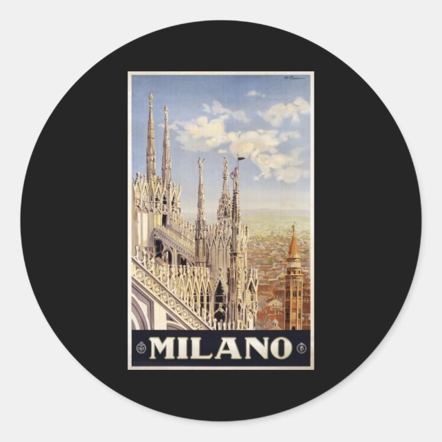 Milano Classic Round Sticker (Front)