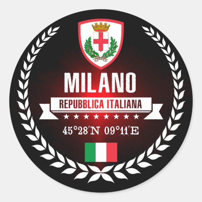 Milano Classic Round Sticker (Front)