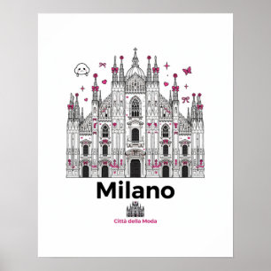 Milano Duomo Dark Jirai Kei Coquette Print