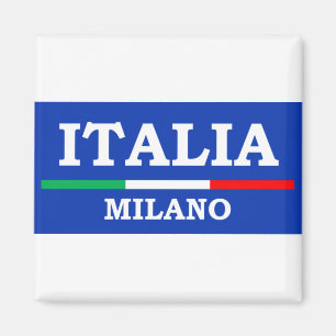 Milano Italia Azzurri Italian Flag Magnet