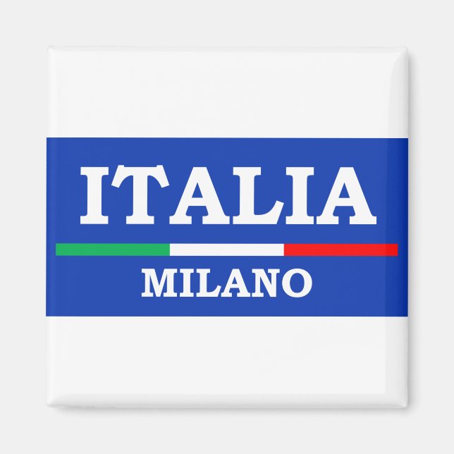 Milano Italia Azzurri Italian Flag Magnet (Front)