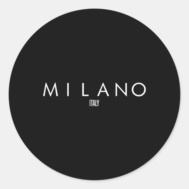 Milano Italy Classic Round Sticker (Front)
