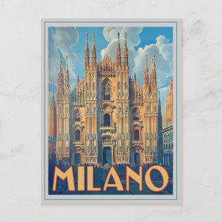 Milano, Italy Retro Postcard
