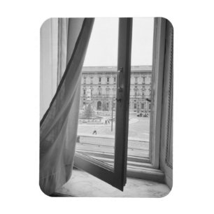 Milano Italy, View from La Scala Opera Window Magnet