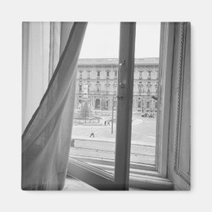 Milano Italy, View from La Scala Opera Window Magnet