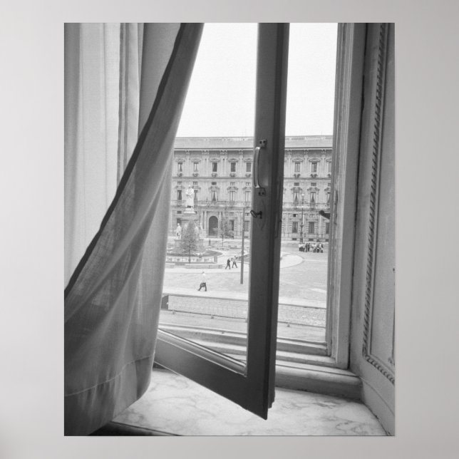 Milano Italy, View from La Scala Opera Window Poster (Front)