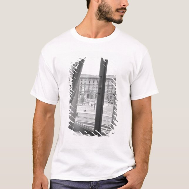 Milano Italy, View from La Scala Opera Window T-Shirt (Front)