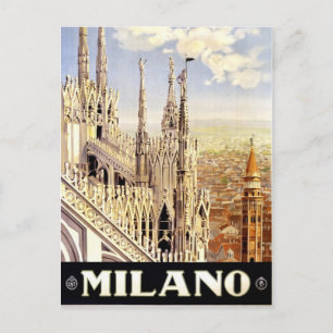 Milano, Italy vintage travel picture postcard