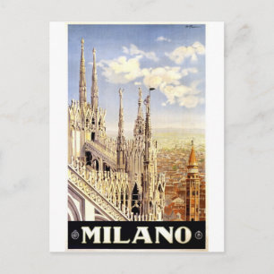 Milano Italy Vintage Travel Postcard