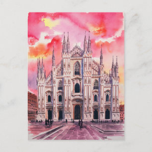 Milano, Milan Cathedral Painting Postcard