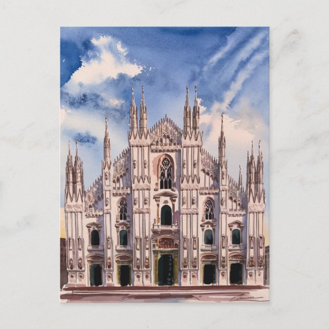 Milano, Milan Cathedral Painting Postcard (Front)