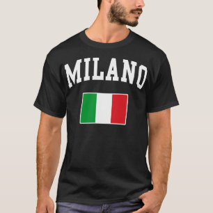 Milano Milan Italy Italiano Italia Italian Flag T-Shirt