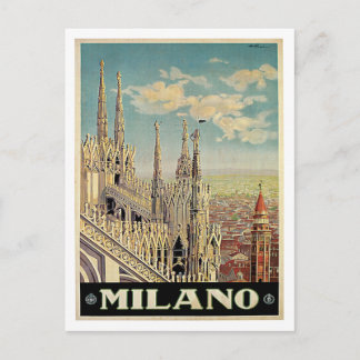 Milano Milan Italy Vintage Travel Postcard
