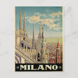 Milano Milan Italy Vintage Travel Postcard