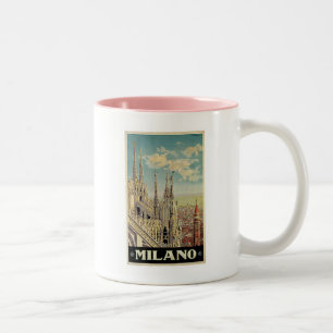 Milano Milan Italy Vintage Travel Two-Tone Coffee  Mug