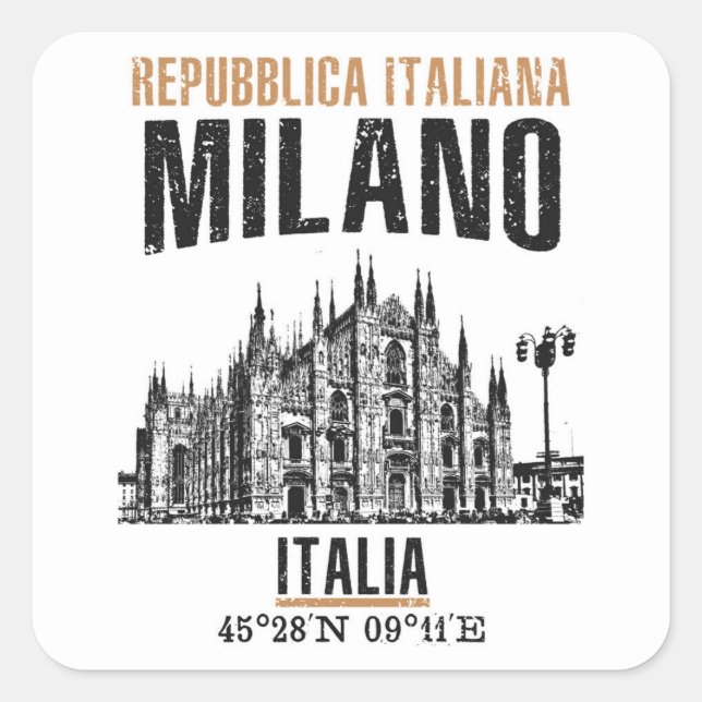 Milano Square Sticker (Front)
