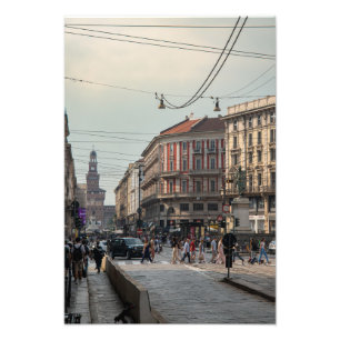 Milano Tourist Crossing Photo Print
