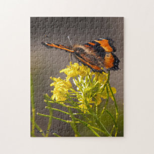 Milbert's Tortoiseshell Butterfly Close Up Jigsaw Puzzle