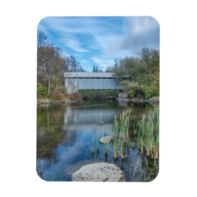 Milby Covered Bridge 2 Magnet (Vertical)