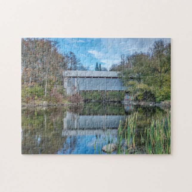 Milby Covered Bridge Jigsaw Puzzle (Horizontal)