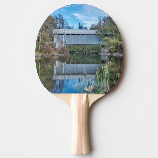 Milby Covered Bridge Ping Pong Paddle (Front)