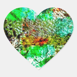 Mild yellow abstract heart sticker.Calming sunny Sticker