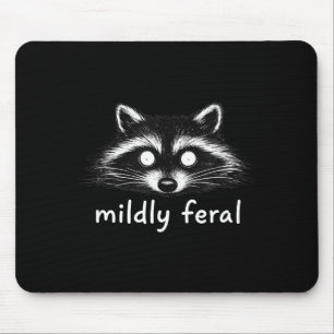 Mildly feral racoon mouse pad