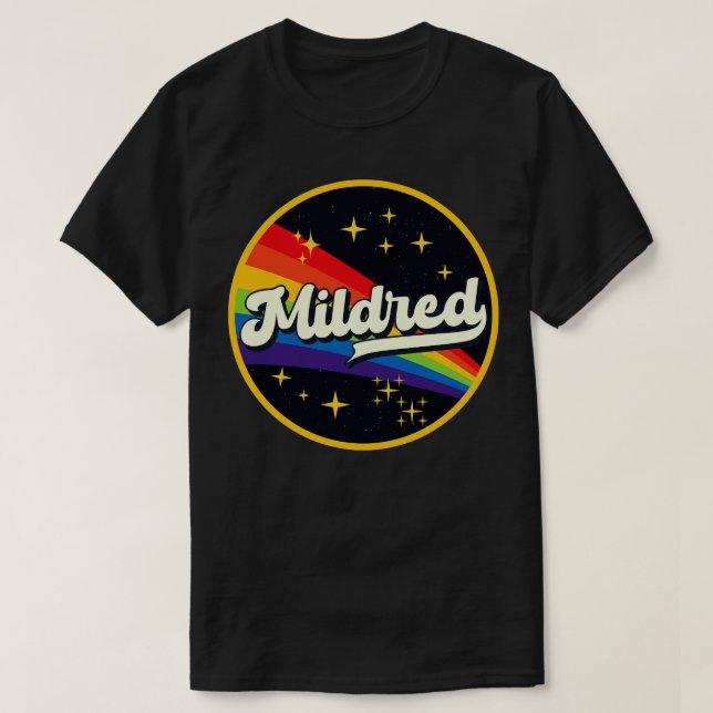 Mildred Rainbow In Space Vintage Style T-Shirt (Design Front)