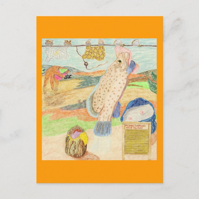 Mildred Soapfish's Wash Factory Postcard (Front)