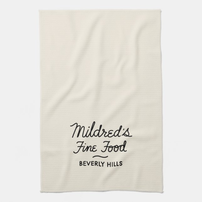 Mildred's Fine Food Tea Towel (Vertical)