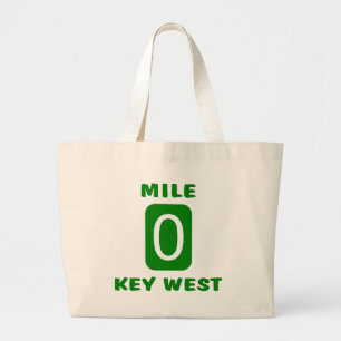 Mile 0 Key West Large Tote Bag