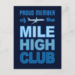 Mile High Club postcard, customise Postcard