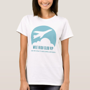 Mile High Club VIP Girls Trip Funny Aeroplane T-Shirt